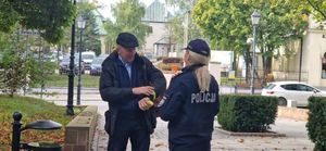 podczas akcji rozdawania odblasków