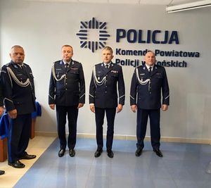 Uroczysta zbiórka w Komendzie Powiatowej Policji w Końskich