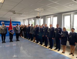 Uroczysta zbiórka w Komendzie Powiatowej Policji w Końskich