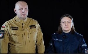 policjantka i strażak