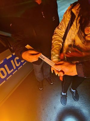 Policjanci w trakcie działań