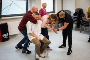 Konferencja prasowa o współpracy świętokrzyskich policjantów ze Szpitalem MSWiA