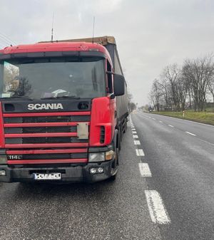 zatrzymany ciężarówka do kontroli