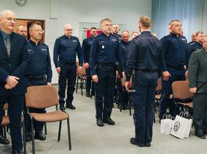 Uczestnicy odprawy rocznej w starachowickiej jednostce