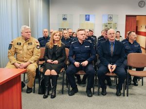 Uczestnicy odprawy rocznej w starachowickiej jednostce