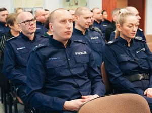 Uczestnicy odprawy rocznej w starachowickiej jednostce