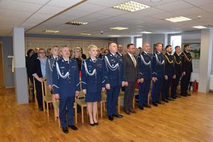 Uroczysta zbiórka jędrzejowskich policjantów