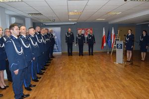 Uroczysta zbiórka jędrzejowskich policjantów