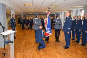 Uroczysta zbiórka jędrzejowskich policjantów