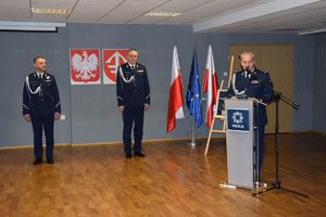 Uroczysta zbiórka jędrzejowskich policjantów