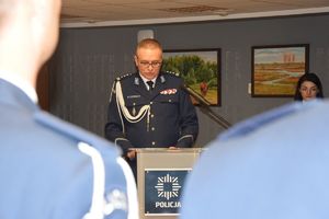 Uroczysta zbiórka jędrzejowskich policjantów