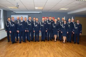 Uroczysta zbiórka jędrzejowskich policjantów