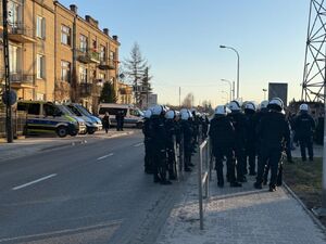 Policjanci czuwali nad bezpieczeństwem podczas meczu