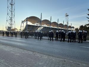 Policjanci czuwali nad bezpieczeństwem podczas meczu