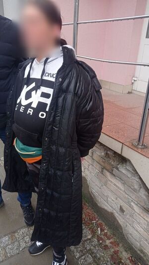 zatrzymany w asyście policjanta