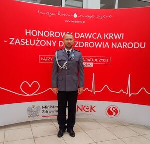 W trakcie wręczenia odznaczenia
