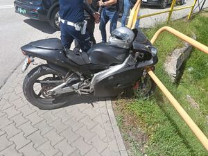 zatrzymany motocykl