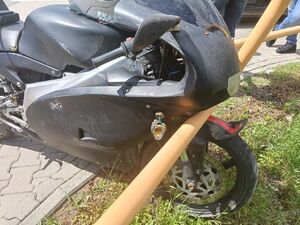 zatrzymany motocykl