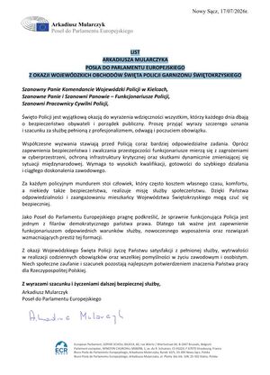 list okolicznościowy